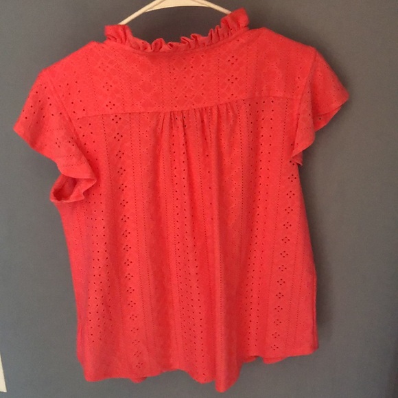 Kim Rogers Coral-Pink blouse. Women’s Petite Small. - Picture 2 of 6
